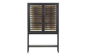 Vitrine Showcase, Akazie/schwarz, inkl. LED-Beleuchtung