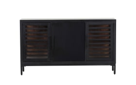 Sideboard  Showcase, Akazie/schwarz, inkl. LED-Beleuchtung