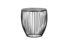 Beistelltisch Coffee, Aluminium/schwarz