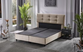 Polsterbett Naomi, beige, 180 x 200 cm, inkl. Bettkasten