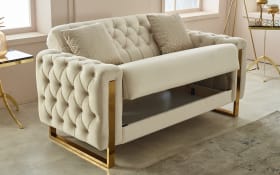 Kippsofa 2-Sitzer Crystal, creme, inkl. Kippfunktion
