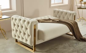 Kippsofa 2-Sitzer Crystal, creme, inkl. Kippfunktion