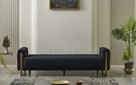 Kippsofa 3-Sitzer Crystal, schwarz, inkl. Kippfunktion