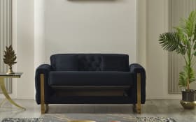 Kippsofa 2-Sitzer Crystal, schwarz, inkl. Kippfunktion