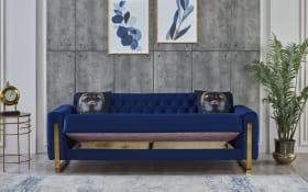 Kippsofa 3-Sitzer Crystal, blau, inkl. Kippfunktion