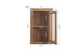 Hängeschrank Yoga, massives Shishamholz