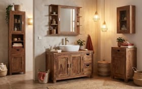 Spiegelschrank Yoga, Shishamholz, 85 x 73 cm