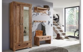 Garderobe Yoga, massives Shishamholz 