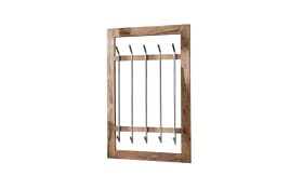 Wandgarderobe Yoga, massives Shishamholz 