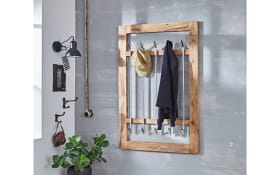 Wandgarderobe Yoga, massives Shishamholz 