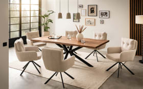 Drehstuhl Mark, creme, inkl. Rückholfunktion