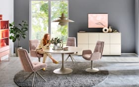 Schalen-Stuhl Virello, rose/beige