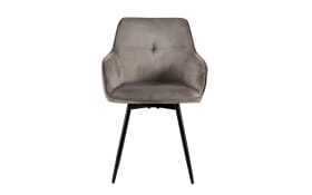 Stuhl Alma 02, grau/schwarz, inkl. 360° Drehfunktion