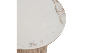 Beistelltisch Athen, weiß/dunkelbraun