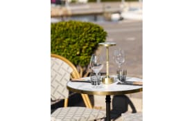 Bistrotisch, Marmor-Nachbildung/schwarz