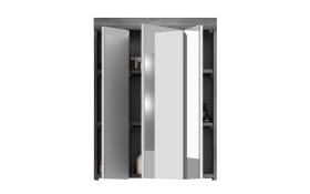 Spiegelschrank Scout, Rauchsilber Nachbildung