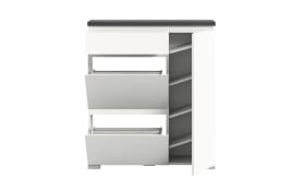 Schuhschrank Shoelove, grau/weiß, 109 cm