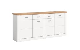 Sideboard  Modern Times, weiß/Eiche-Nachbildung