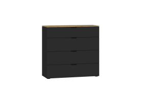 Kommode, novaschwarz/Eichenstruktur Nachbildung, Breite 90 cm