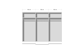 Schwebetürenschrank Top Slideline, premiumweiß,  303 x 236 cm
