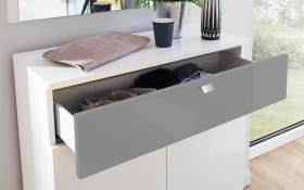 Garderobenschrank Una in weiß/grau