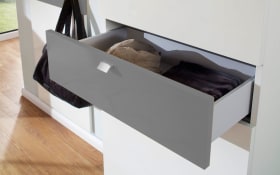 Schuhschrank Una in weiß/grau 