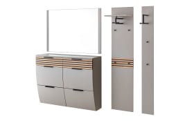 Garderobenpaneel Swing Stribes, graubeige