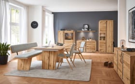 Sitzbank Impulse, Massivholz/hellblau