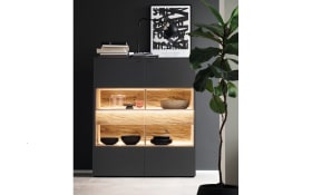 Highboard Lumea, Eiche/anthrazit
