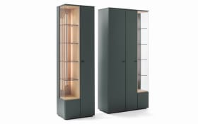 Vitrinen Kombi Vanya, Wildeiche hell/smaragdgrün