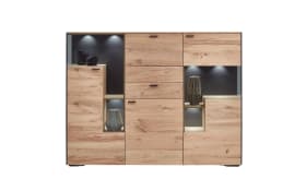 Highboard Andra, Eiche rustico/anthrazit