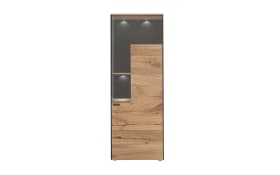 Vitrine Andra, Eiche rustico/anthrazit, 174 cm 