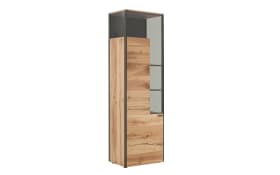 Vitrine Andra, Eiche rustico/anthrazit, 207 cm