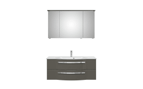 Spiegelschrank mit LED-Beleuchtung, 4005, grau