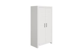 Drehtürenschrank Fiona, kreideweiß, 110 x 205,3 x 55,3 cm