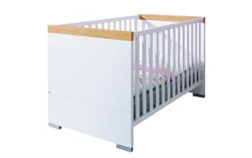 Babyzimmer Kira in kreideweiß/Eiche-Nebraska-Nachbildung