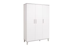 Drehtürenschrank Nils, kreideweiß, 131 x 198 cm