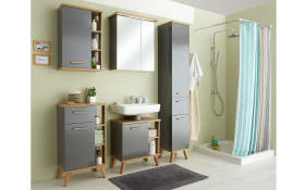Waschbeckenunterschrank Glow, quarzgrau Glanz