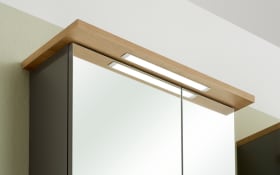 Spiegelschrank Glow, quarzgrau Glanz