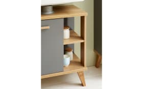 Wandschrank Glow, quarzgrau Glanz