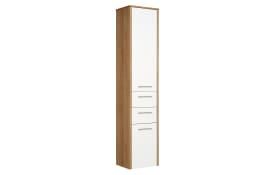 Hochschrank Tidy, weiß Hochglanz/Rivera Eiche Nachbildung