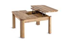 Couchtisch 1210H, massive Asteiche, inkl. Klappbeschlag