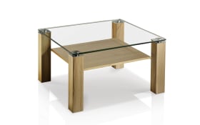 Couchtisch 1861, Eiche/Glas