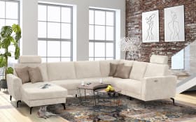 Wohnlandschaft Mayla, creme, inkl. Funktionen