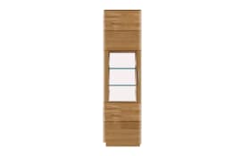 Wohnwand Bora Oak, Natureiche massiv, inkl. LED Beleuchtung 