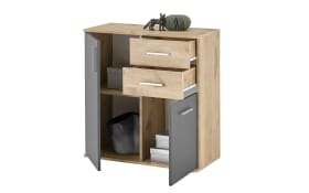 Kommode BC 1040, Viking Eiche-Nachbildung/grau, 80 x 84 cm