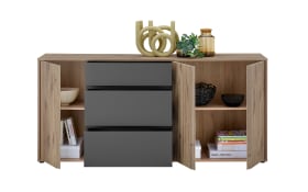 Sideboard Novara, Viking Eiche-Nachbildung/grau