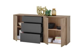 Sideboard Novara, Viking Eiche-Nachbildung/grau