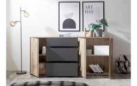 Sideboard Novara, Viking Eiche-Nachbildung/grau