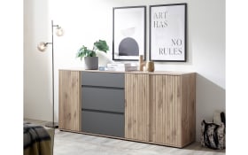 Sideboard Novara, Viking Eiche-Nachbildung/grau